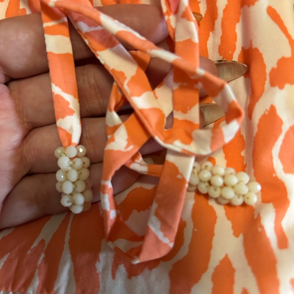 4 for $15 Vibrant Coral Anima Print Midi Dress - Picture 3 of 3